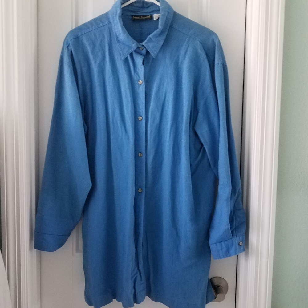 Plus Size Harve Benard Button Down Tunic